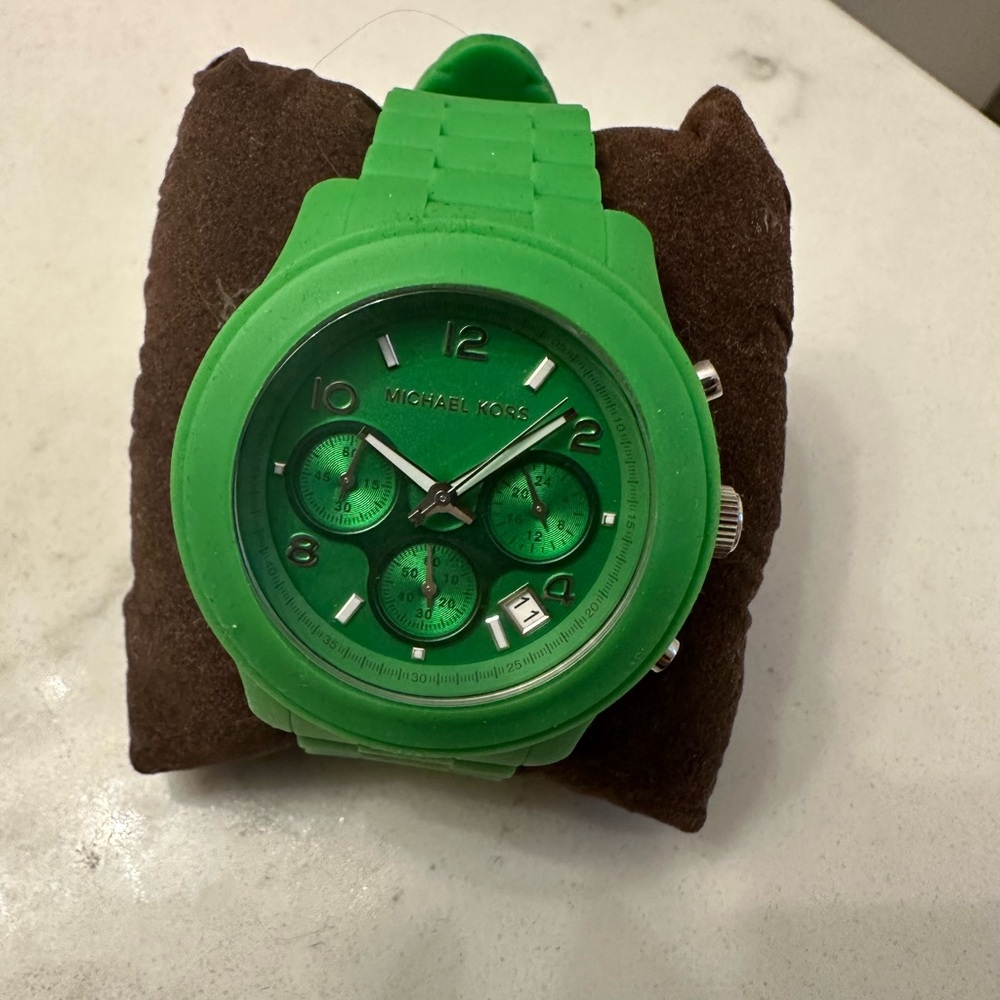Michael Kors Vibrant Green Chronograph Watch